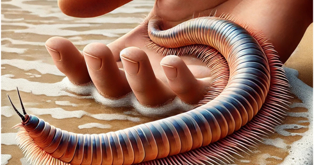Are beach worms dangerous to humans